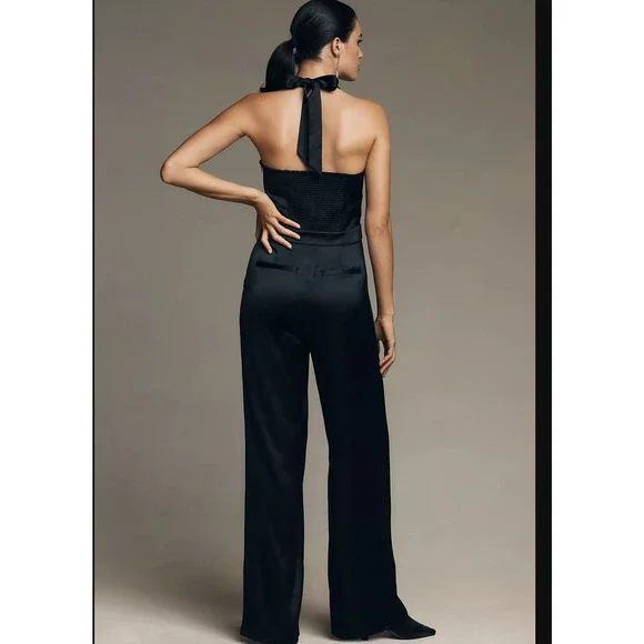 NWT PAIGE Alimara Black Halter Jumpsuit - Size 4 - Picture 2 of 5